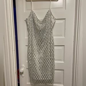 Plus Size White Cocktail Mini Dress